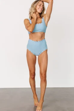 Sale Baltic Born Honolulu Scalloped Bikini Top | Dusty Blue