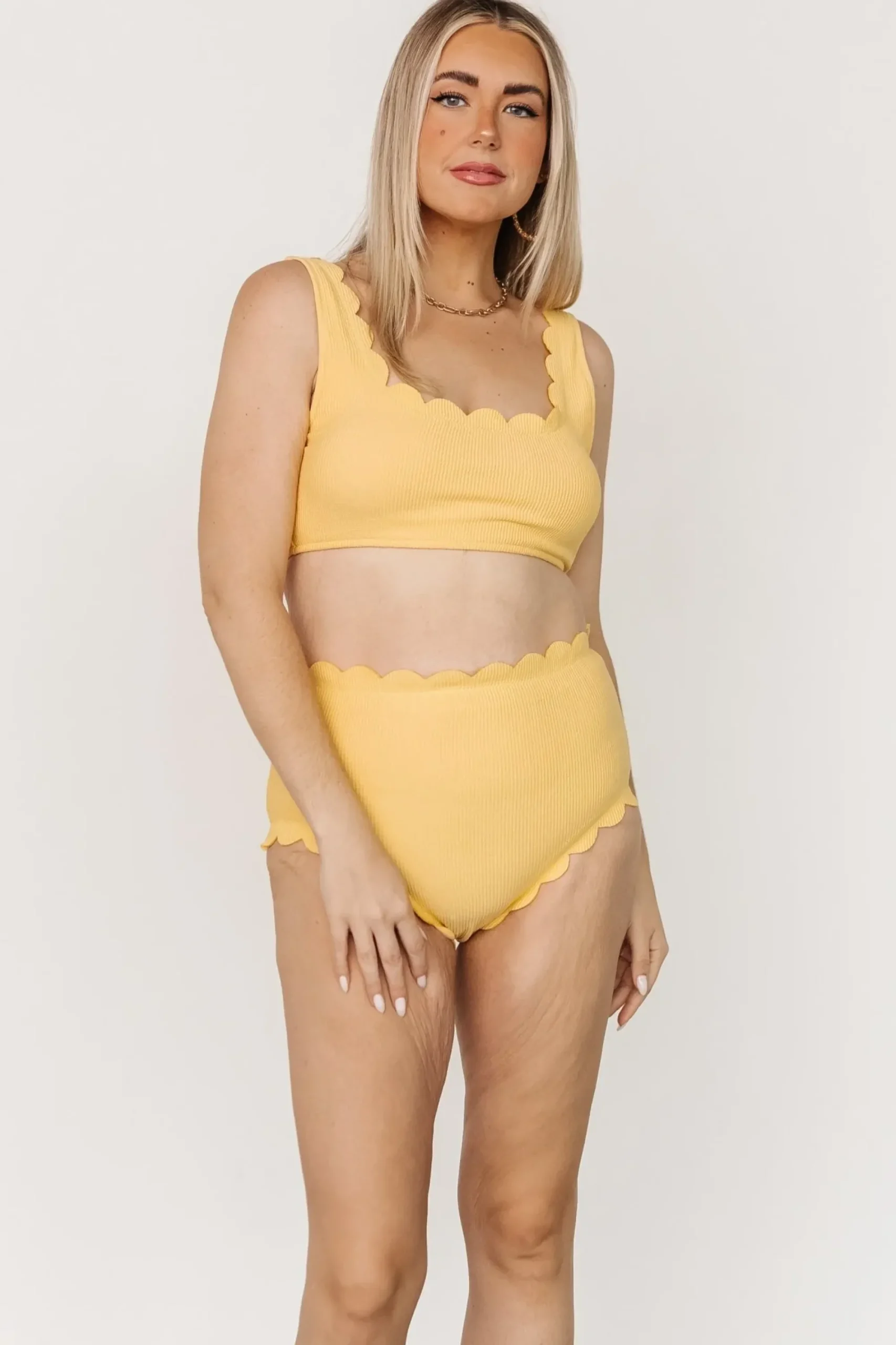Clearance Baltic Born Honolulu Scalloped Bikini Top | Yellow