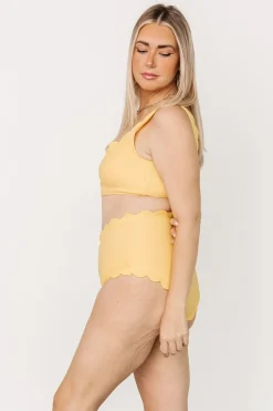 Clearance Baltic Born Honolulu Scalloped Bikini Top | Yellow