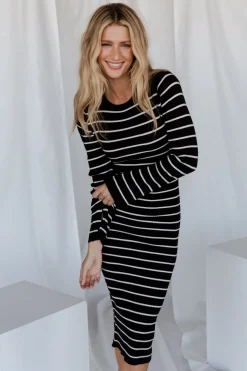 Hot Baltic Born Iggy Sweater Dress | Black + Ivory