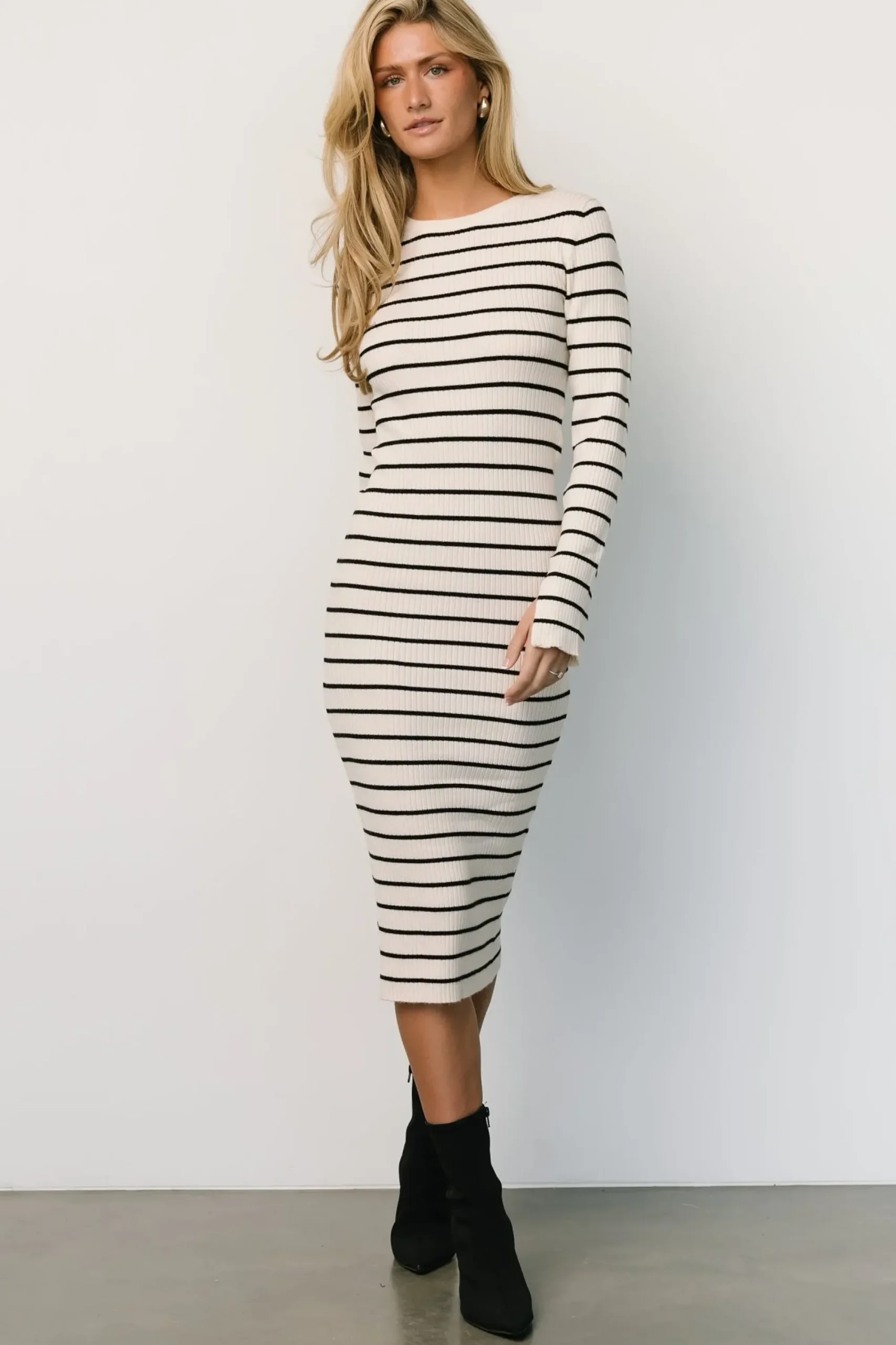 Discount Baltic Born Iggy Sweater Dress | Ivory Stripe
