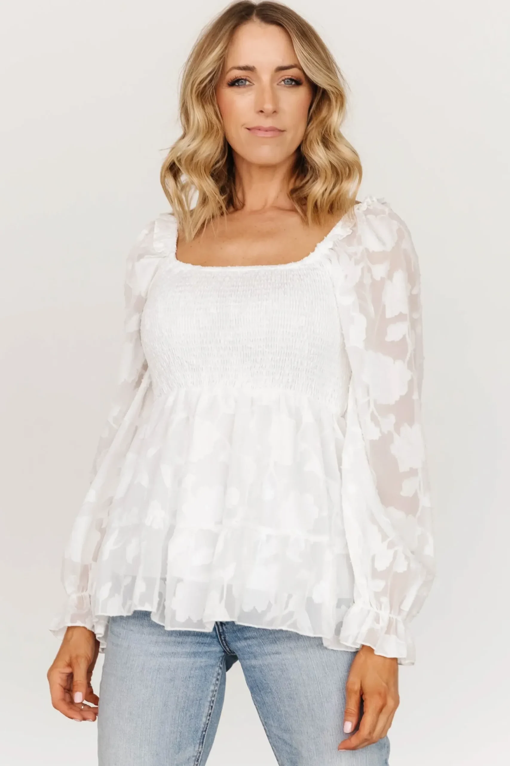 Fashion Baltic Born Ines Smocked Top | White