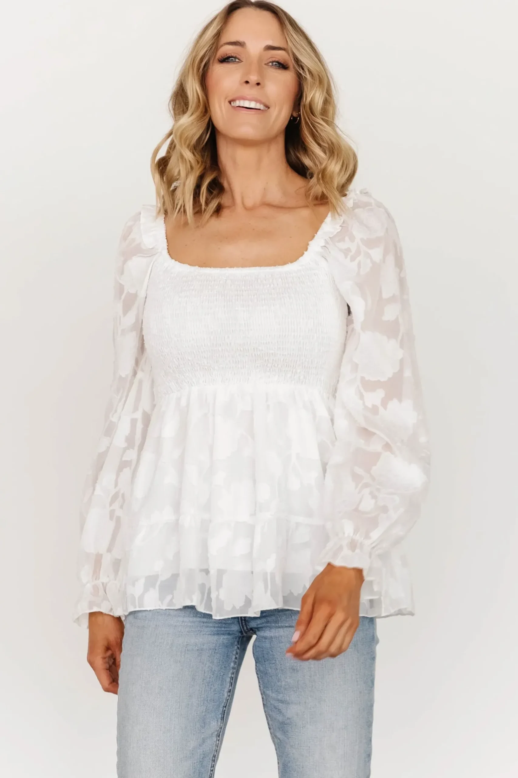 Fashion Baltic Born Ines Smocked Top | White