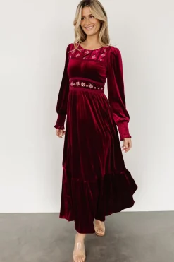 Sale Baltic Born Ingrid Velvet Maxi Dress | Merlot