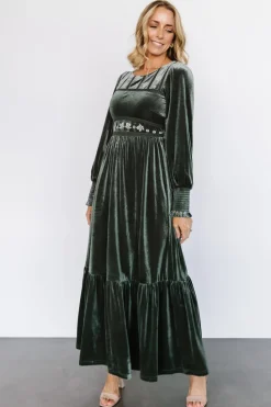 Sale Baltic Born Ingrid Velvet Maxi Dress | Eucalyptus