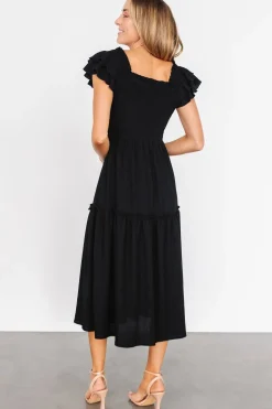 Sale Baltic Born Jacie Smocked Midi Dress | Black