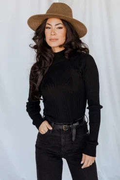 Discount Baltic Born Jamison Ribbed Sweater Top | Black