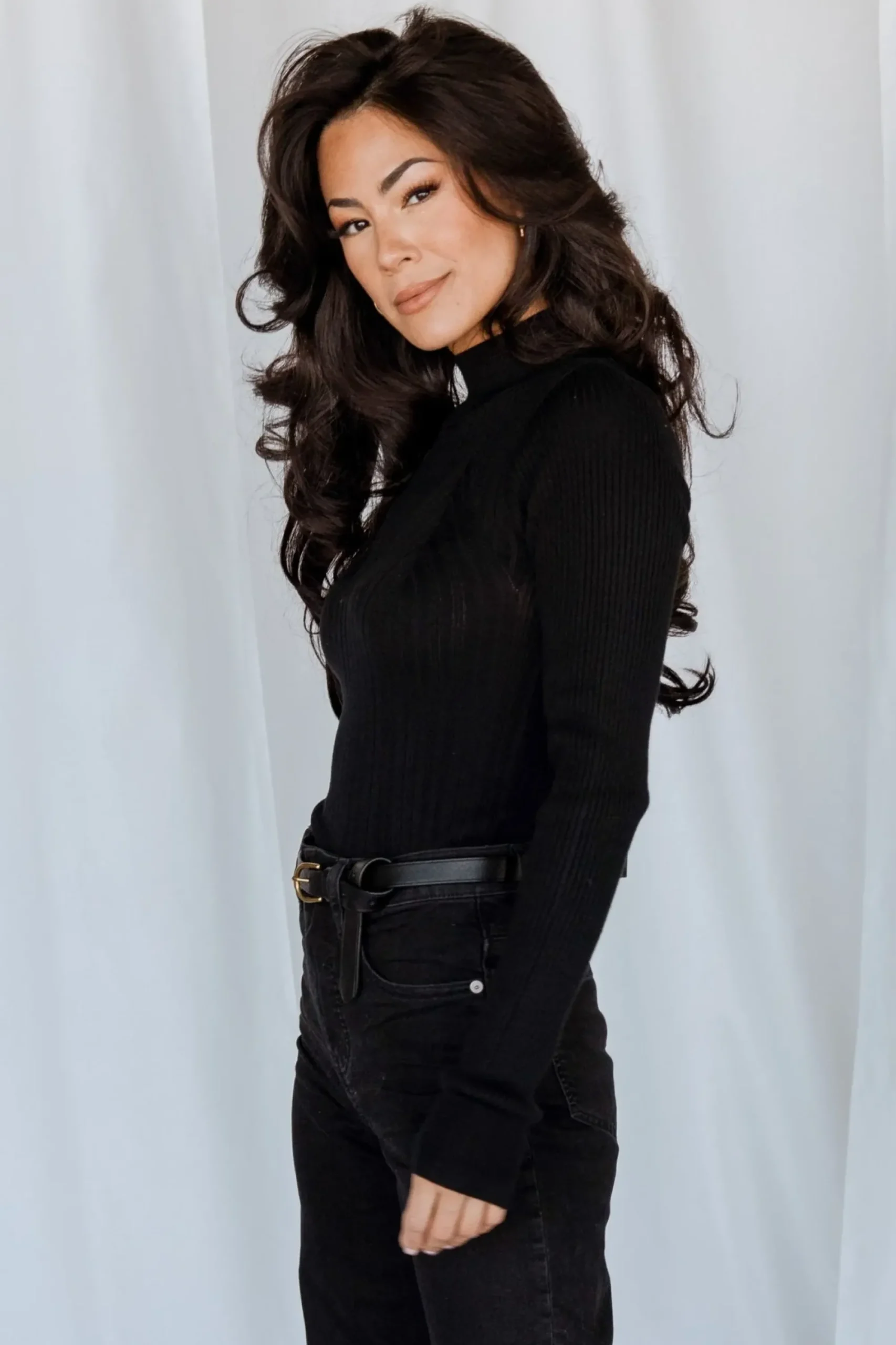 Discount Baltic Born Jamison Ribbed Sweater Top | Black