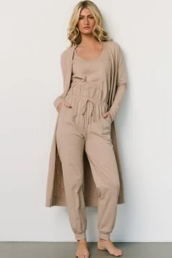 New Baltic Born Janae Jumpsuit + Cardigan Set | Oatmeal