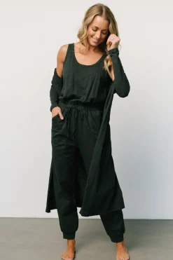 New Baltic Born Janae Jumpsuit + Cardigan Set | Dark Green
