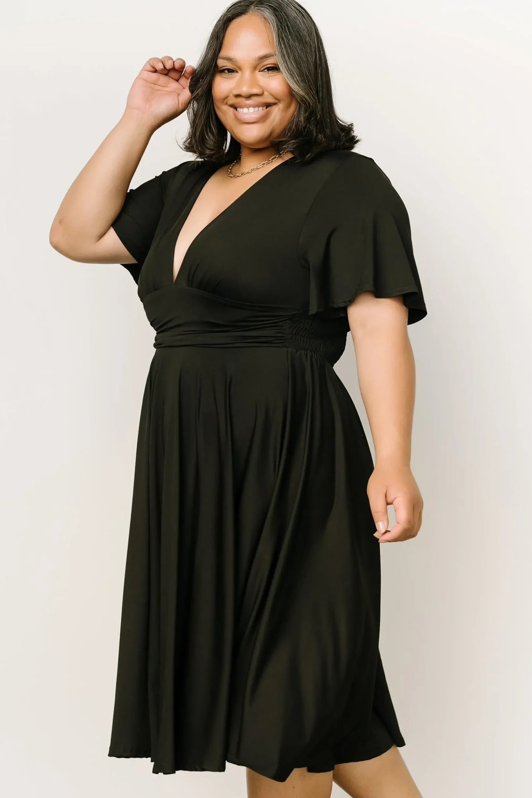 Fashion Baltic Born Janette Midi Dress | Black