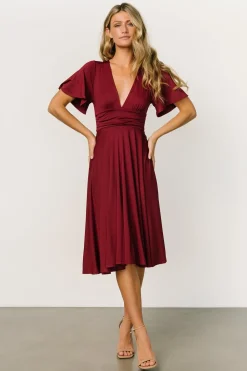 Sale Baltic Born Janette Midi Dress | Wine