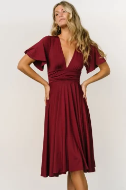 Sale Baltic Born Janette Midi Dress | Wine