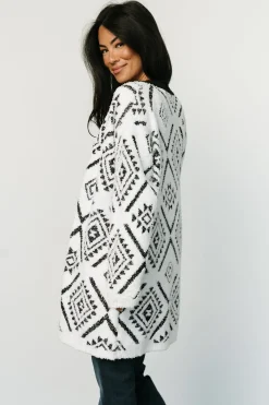 Online Baltic Born Jay Oversized Cardigan | White + Black