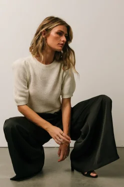 New Baltic Born Jayla Palazzo Satin Pant | Champagne