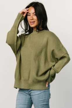 Outlet Baltic Born Jeremiah Knit Sweater | Olive