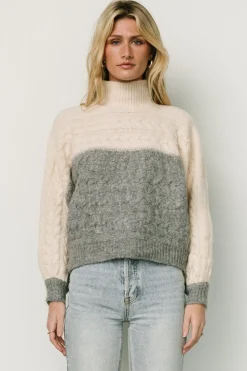 Hot Baltic Born Jody Knit Sweater | Ivory + Gray