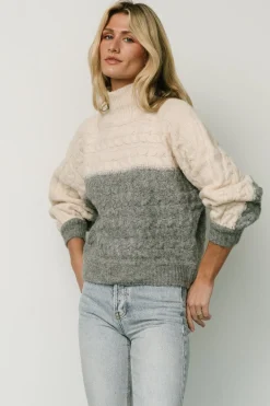 Hot Baltic Born Jody Knit Sweater | Ivory + Gray