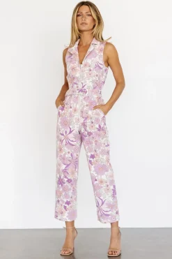 New Baltic Born JoJo Sleeveless Jumpsuit | Purple Floral