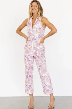 New Baltic Born JoJo Sleeveless Jumpsuit | Purple Floral