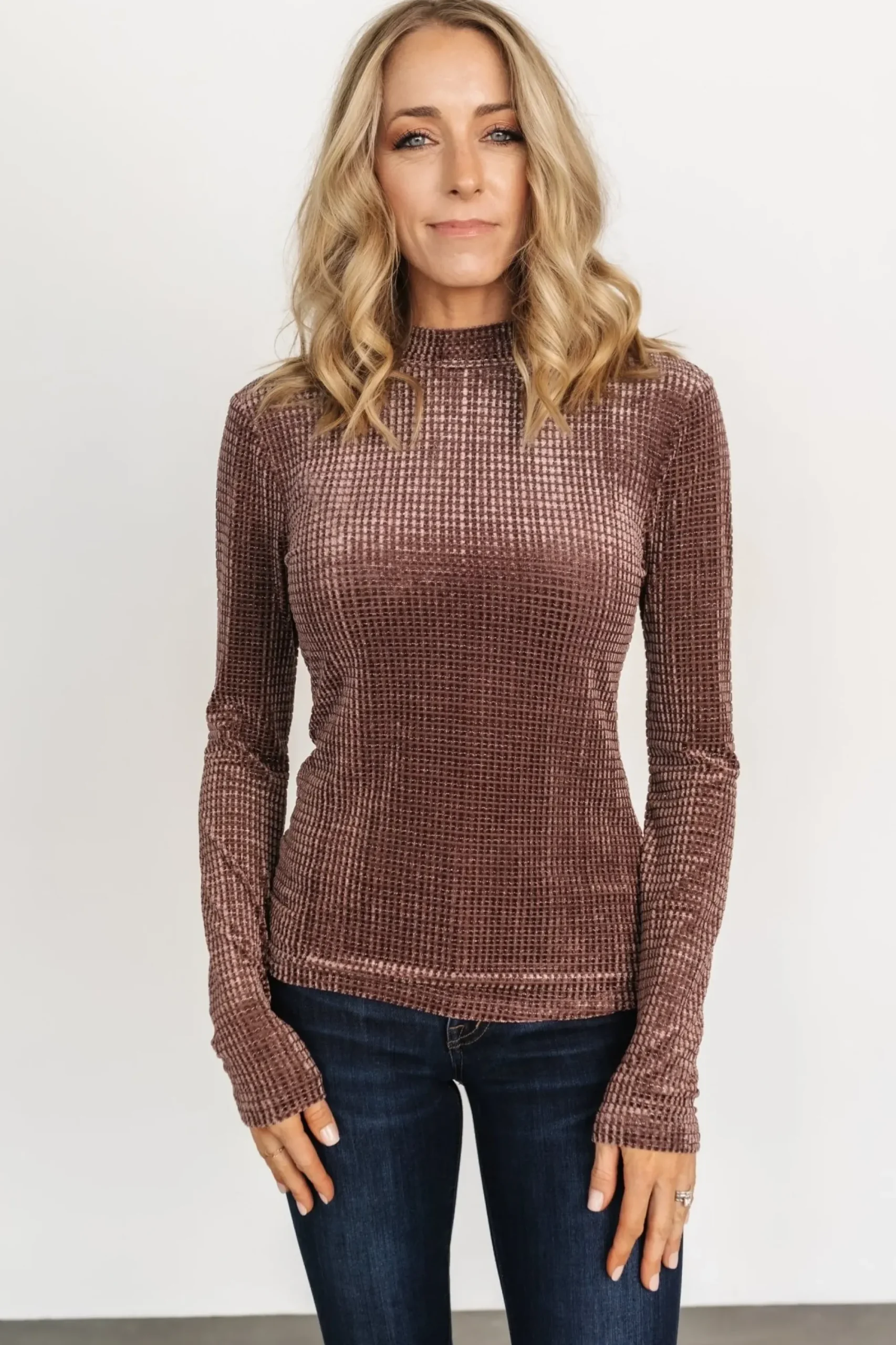 Discount Baltic Born Joss Velvet Top | Dusty Clove