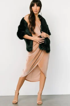 Hot Baltic Born Jovie Faux Fur Shawl | Deep Emerald