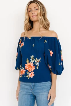 Discount Baltic Born Julia Off Shoulder Top | Blue Multi