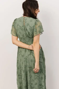 Sale Baltic Born June Smocked Midi Dress | Green