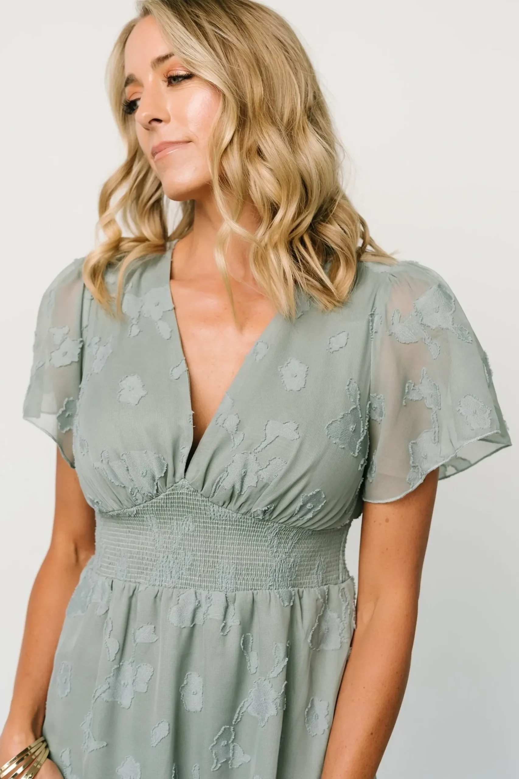 Best Baltic Born June Smocked Midi Dress | Eucalyptus