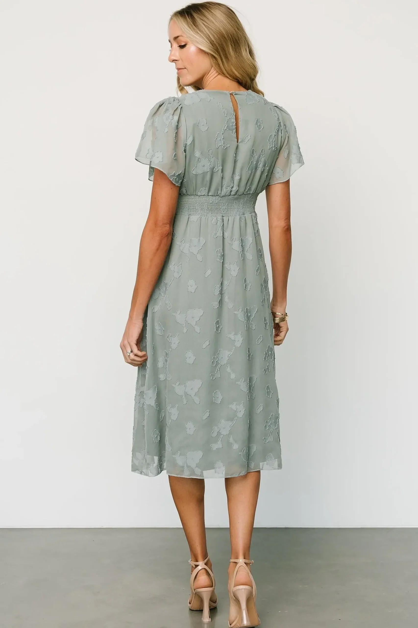 Best Baltic Born June Smocked Midi Dress | Eucalyptus