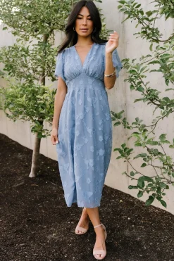 New Baltic Born June Smocked Midi Dress | Blue