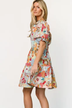Online Baltic Born Kallie Puff Sleeve Short Dress | Multi Print