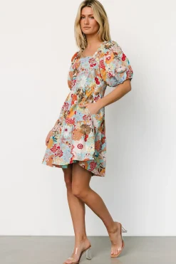 Online Baltic Born Kallie Puff Sleeve Short Dress | Multi Print