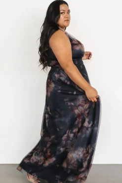 New Baltic Born Kamila Tulle Maxi Dress | Dark Blue Floral