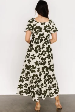 Discount Baltic Born Kasey Maxi Dress | Olive + Ivory Print
