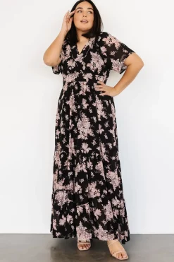 Sale Baltic Born Katherine Maxi Dress | Black + Blush Floral
