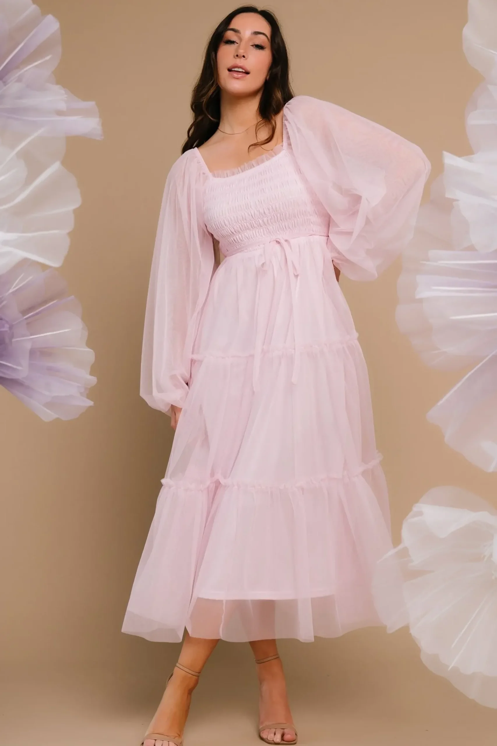 Best Baltic Born Katrina Tulle Maxi Dress | Light Rose