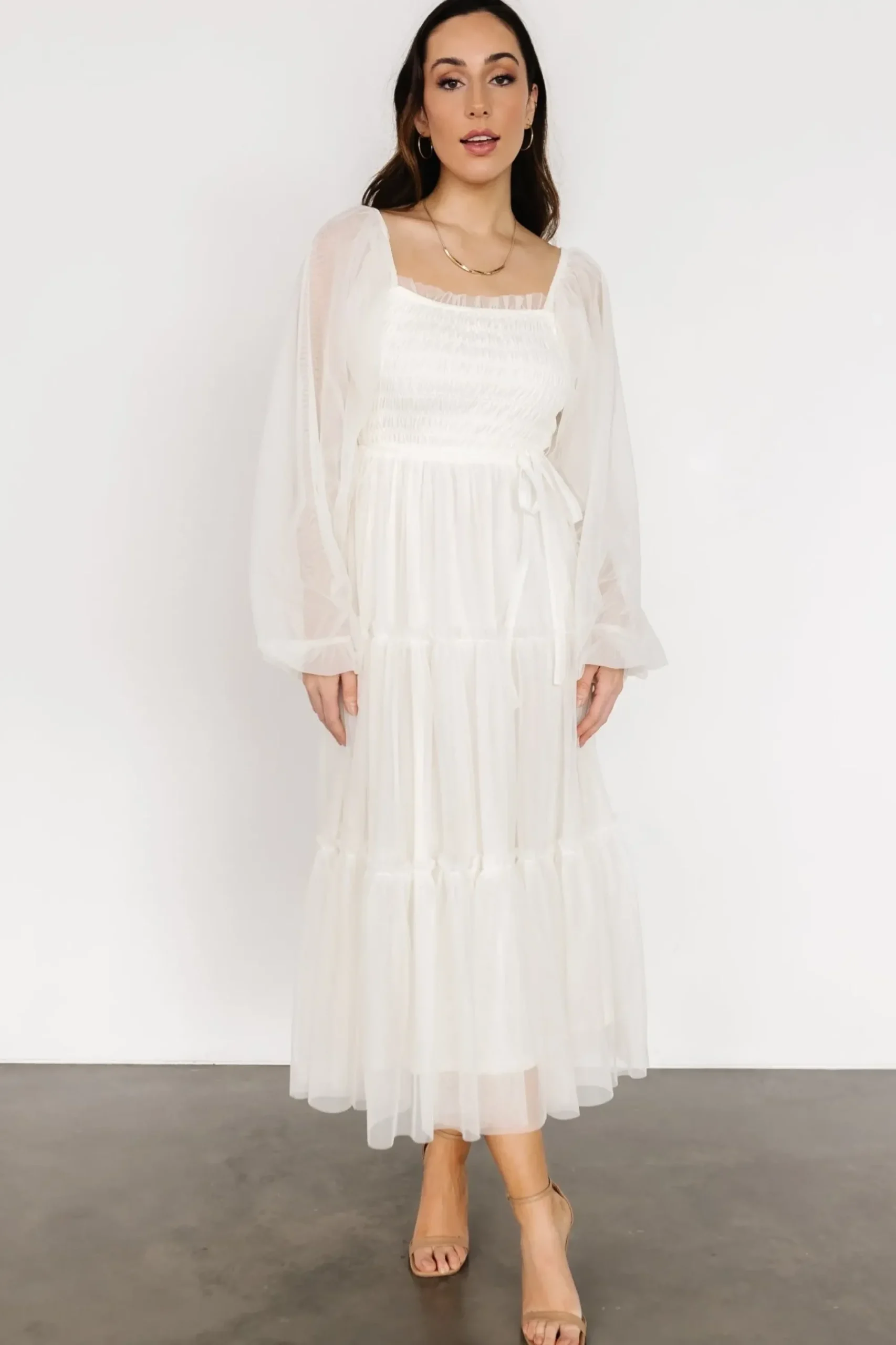 Sale Baltic Born Katrina Tulle Maxi Dress | Cream
