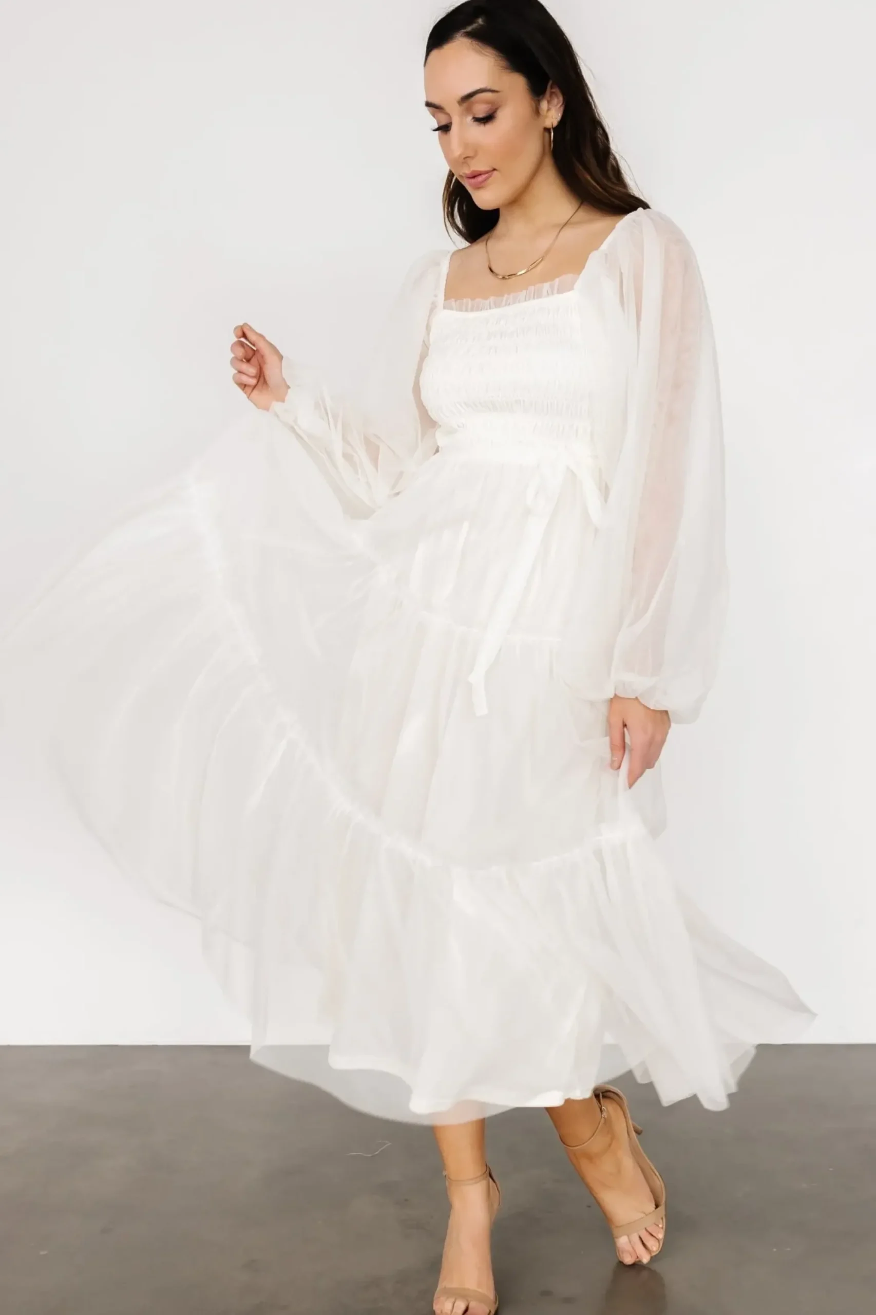 Sale Baltic Born Katrina Tulle Maxi Dress | Cream