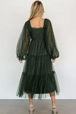 New Baltic Born Katrina Tulle Maxi Dress | Dark Green