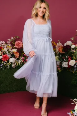 Hot Baltic Born Katrina Tulle Maxi Dress | Peri Blue