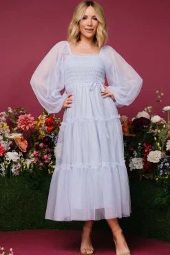 Hot Baltic Born Katrina Tulle Maxi Dress | Peri Blue