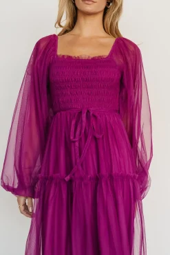 Online Baltic Born Katrina Tulle Maxi Dress | Magenta