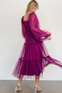 Online Baltic Born Katrina Tulle Maxi Dress | Magenta