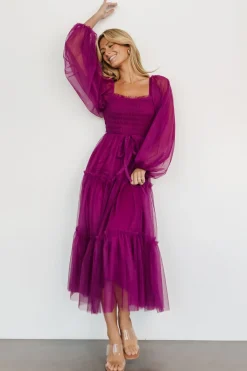 Online Baltic Born Katrina Tulle Maxi Dress | Magenta