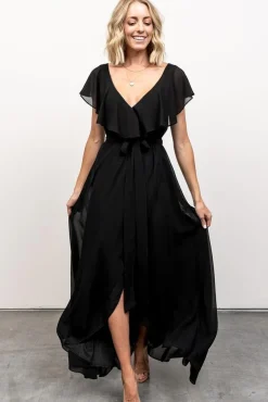 Best Baltic Born Katya Ruffle Maxi Dress | Black