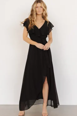 Best Baltic Born Katya Ruffle Maxi Dress | Black