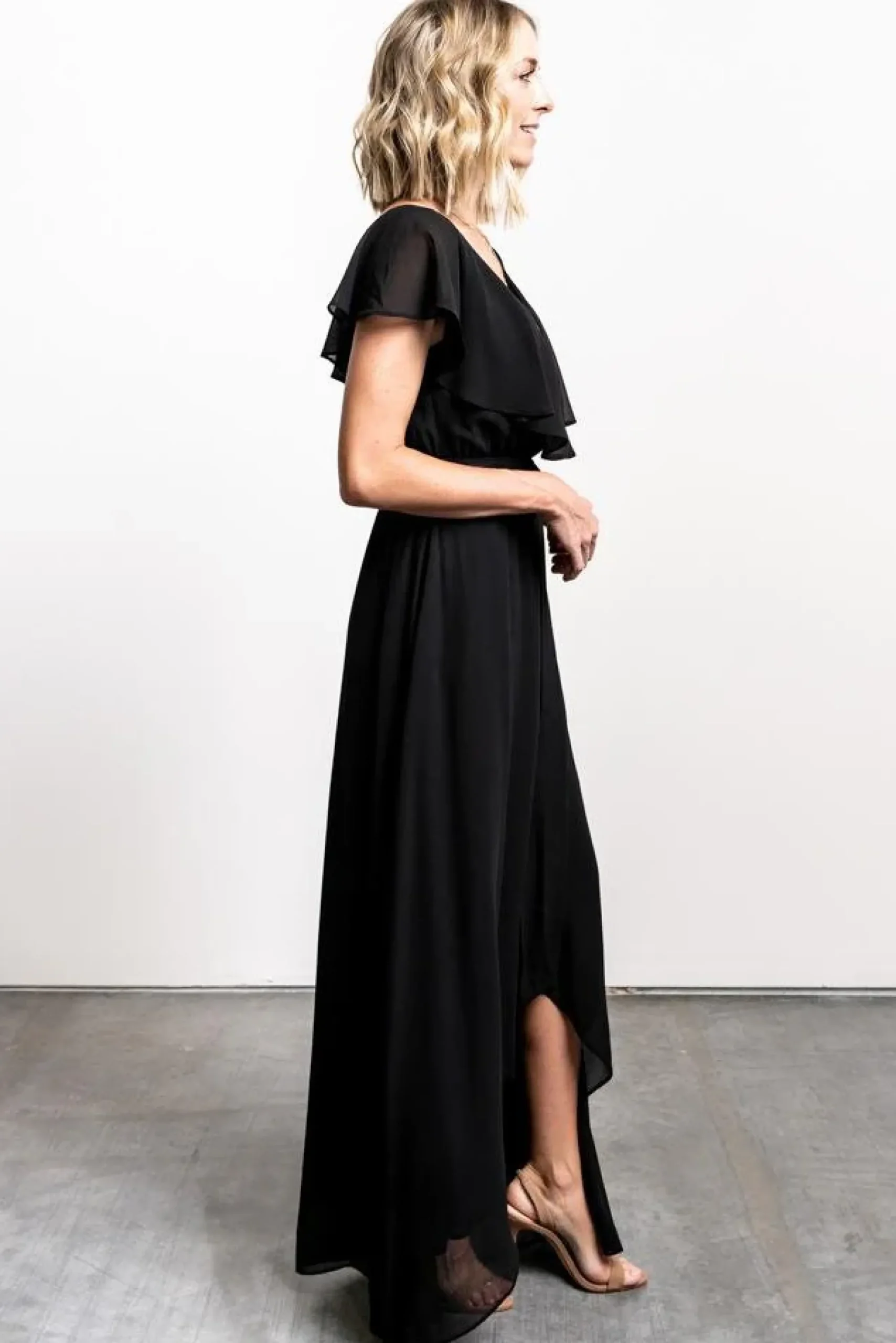Best Baltic Born Katya Ruffle Maxi Dress | Black