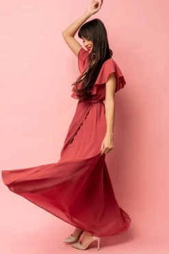 Online Baltic Born Katya Ruffle Maxi Dress | Rosewood