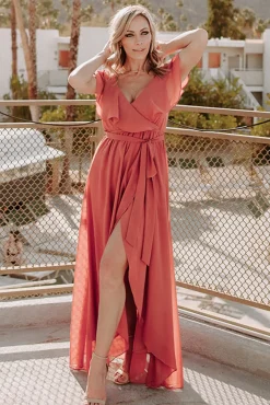 Online Baltic Born Katya Ruffle Maxi Dress | Rosewood